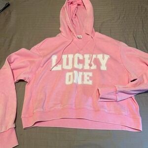 Lucky One pink thin hoodie